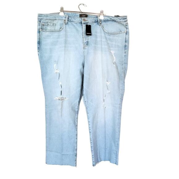 TORRID Classic Denim Jeans High Rise Ankle - Light wash - Plus sz 26T- NWT - Picture 1 of 11